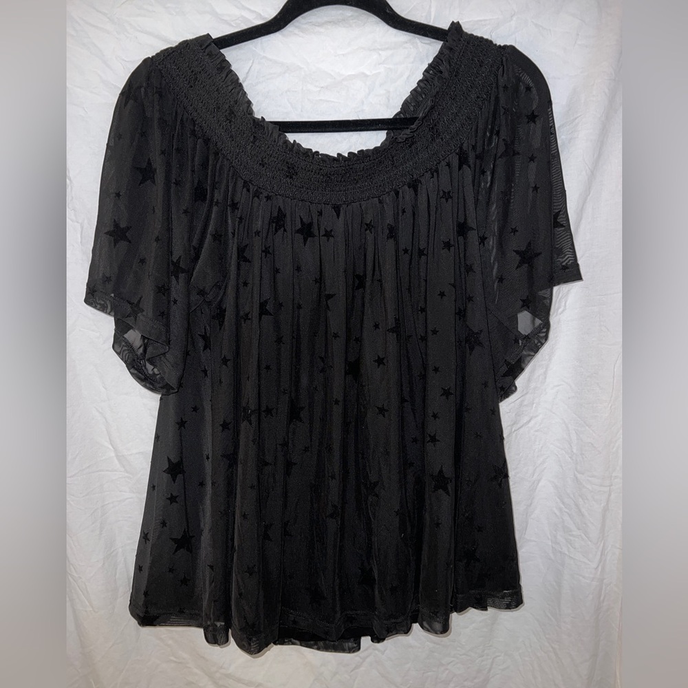 Anthropologie off the shoulder star top